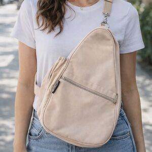 Beige Norm Thompson Crossbody Travel Bag